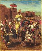 Eugene Delacroix Portrat des Sultans von Marokko oil